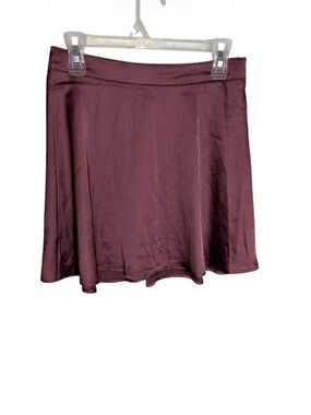 Hollister mauve skater satin mini skirt size M